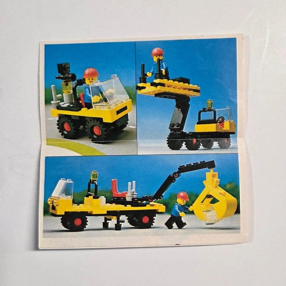 LEGO Legoland 6678 Pneumatic Crane Instructions Manual Vintage 1980 Yellow